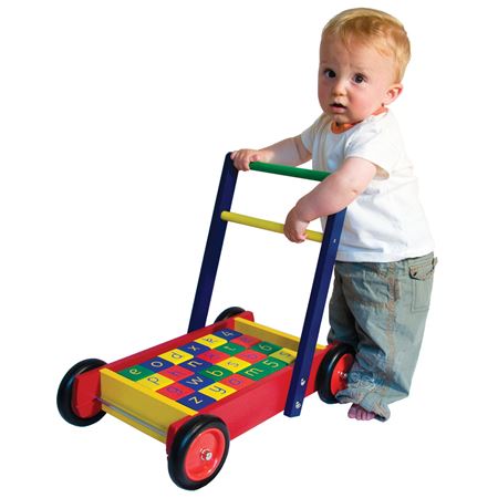 baby walker with blocks wooden toys