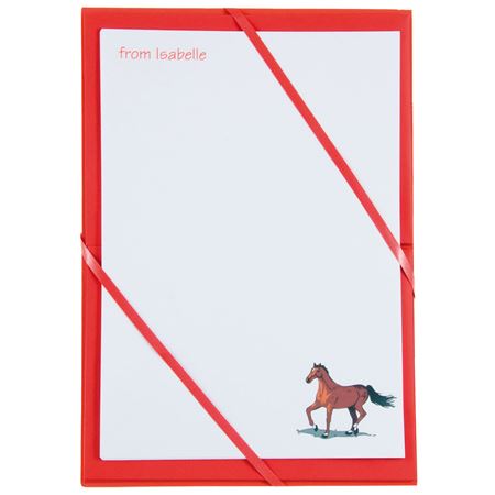 Picture of Named Notepaper - Horse (Red)