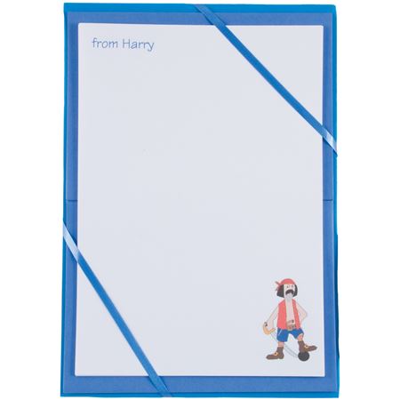Picture of Named Notepaper - Pirate (Blue)
