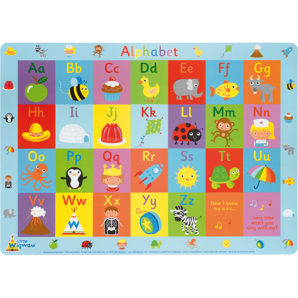 Alphabet Placemat Craft Educational Mulberry Bush