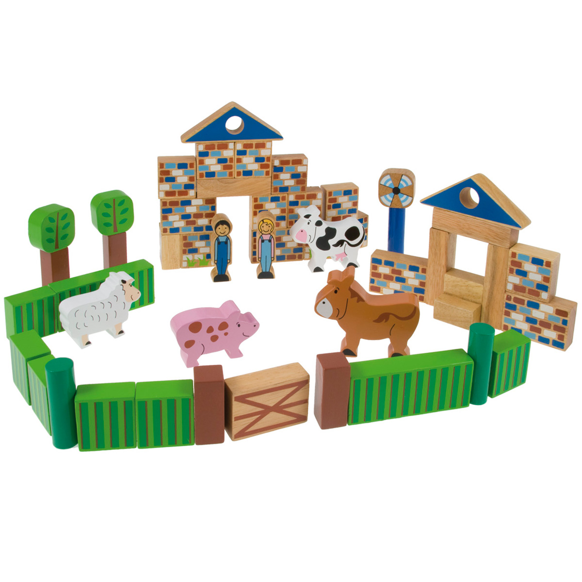 Themed Building Blocks - Farm | Lanka Kade | Wooden Toys