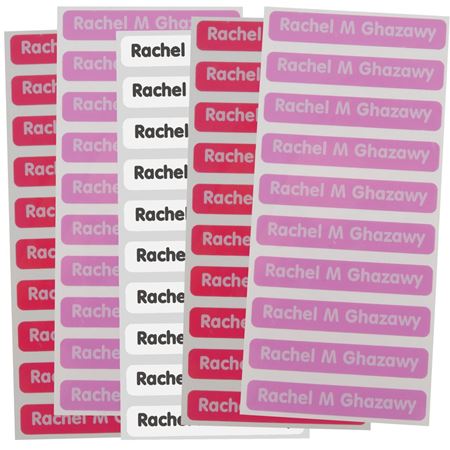 Picture of Adhesive Name Labels - Pastel Colour Set