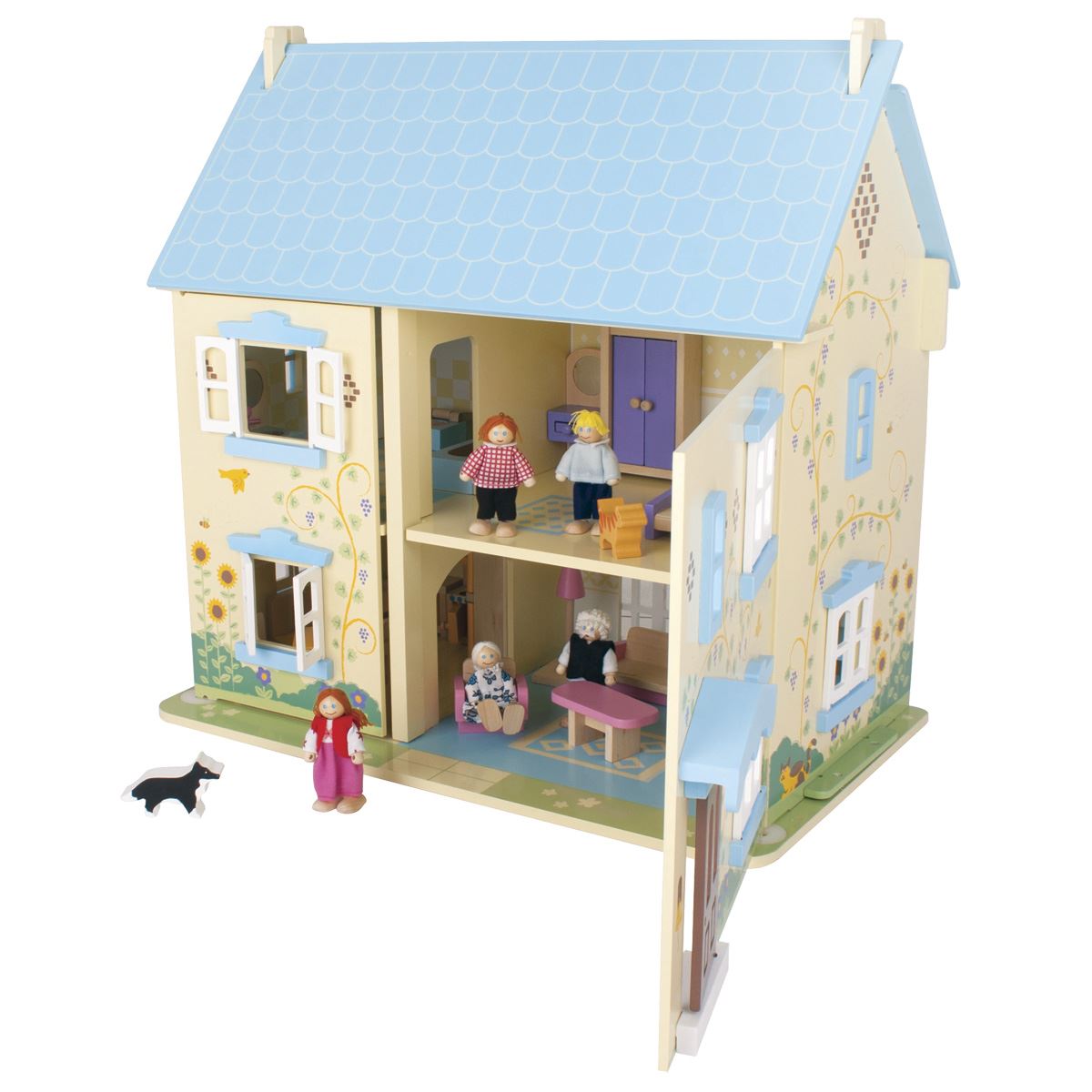 bigjigs toys rose cottage Big Jigs Dolls House Big Jigs Rose Cottage Wooden Dolls House Sale Rose  Cottage Dolls main image 1