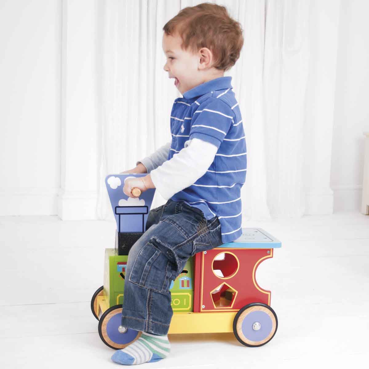 Train Rideon Shape Sorter Bigjigs (BJ325) Mulberry Bush