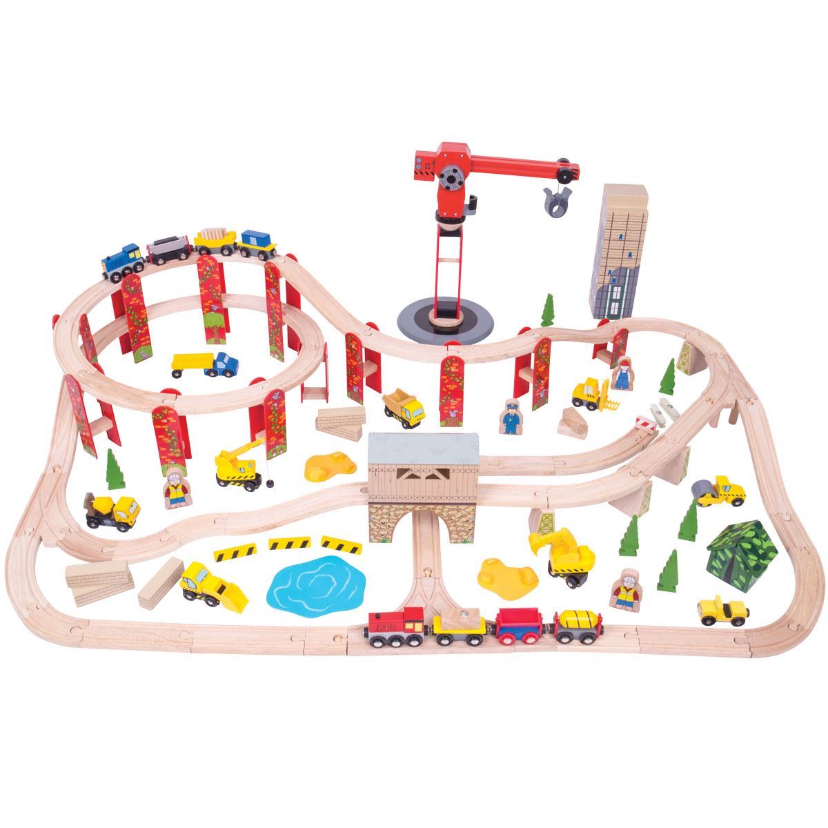 Construction Train Set | Bigjigs Rail BJT019 | Trainset