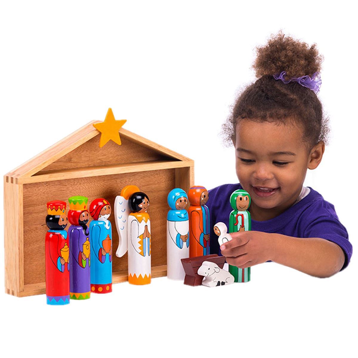 Wooden Nativity Set Lanka Kade Traditional Wooden Toys