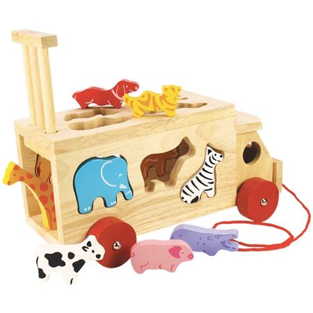 Lunar Multifunction Wooden Drag Pull Along Telephone Toy Pretend Play Shapes Sorting Cube for Toddlers 
