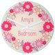 Picture of Flower Garland - Personalised Wall Clock