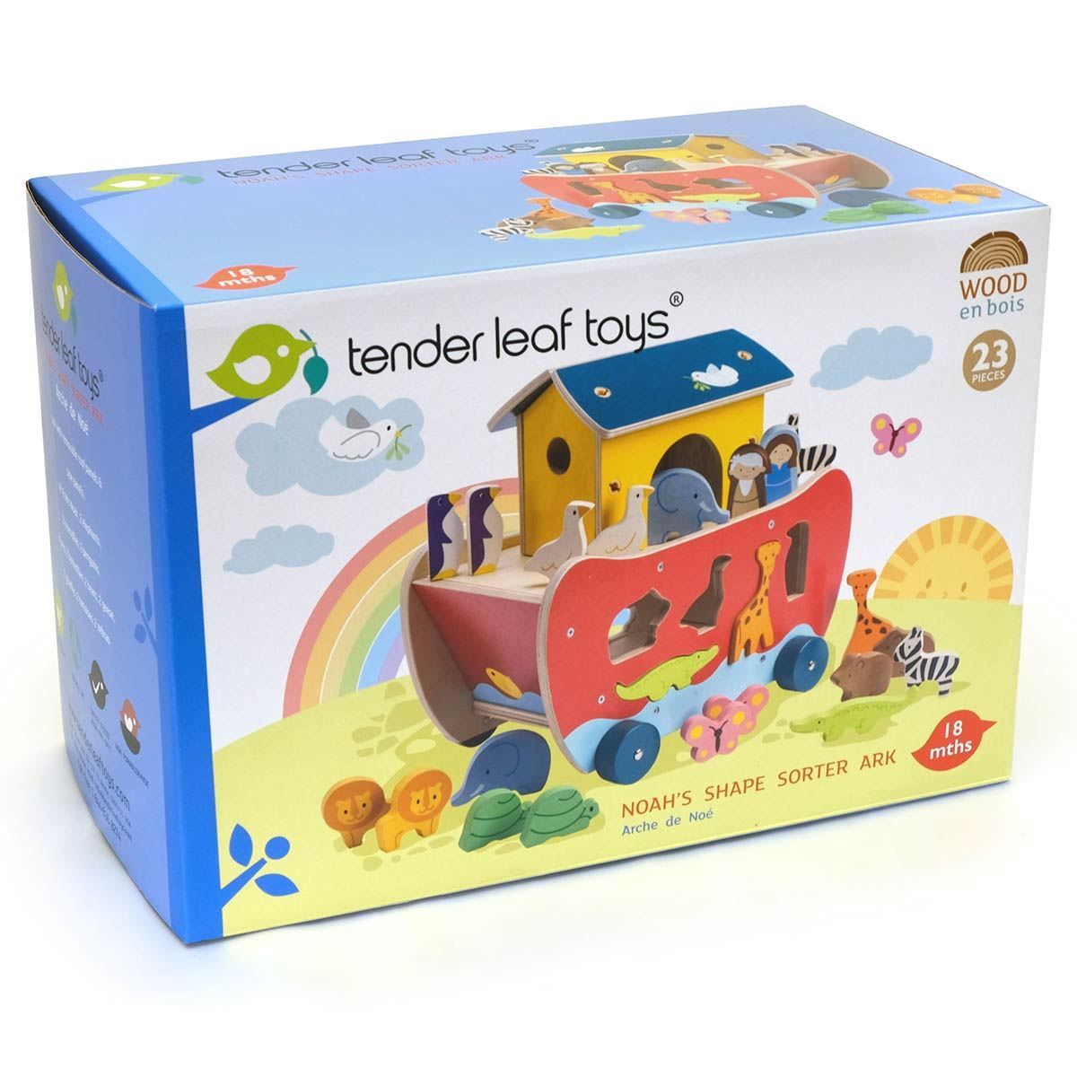 Noah's Shape Sorter Ark Tender Leaf Toys Shape Sorting