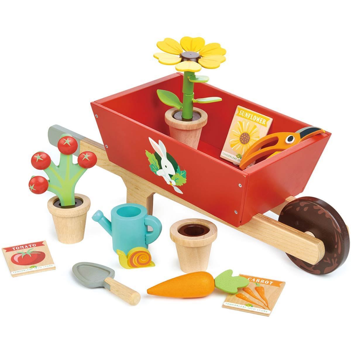 Garden Wheelbarrow Set Tender Leaf Toys Traditional Toys