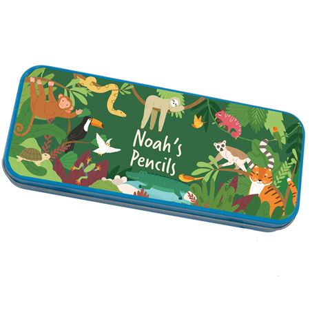 Picture of Personalised Pencil Tin - Jungle