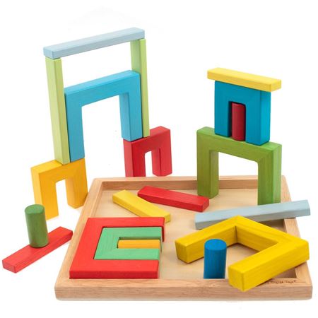 Boys Baby Girls Age 3 4 5 6 7 8 Year Old Wooden Building Blocks Toys 60 PCS Toddler Stacking Toys Pre-School Learning Educational Toy for Kids 