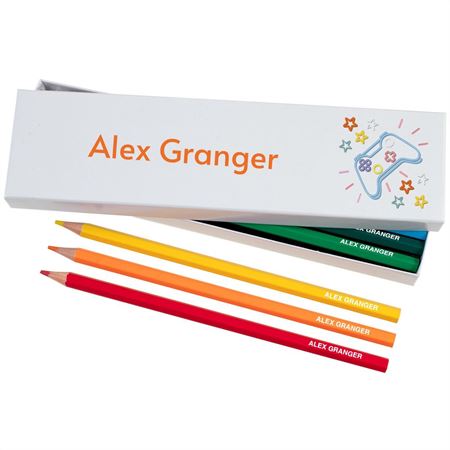Picture of Box of 12 Named Colouring Pencils - Gaming