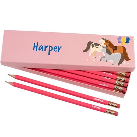 Picture of Box of 12 Named HB Pencils - Ponies