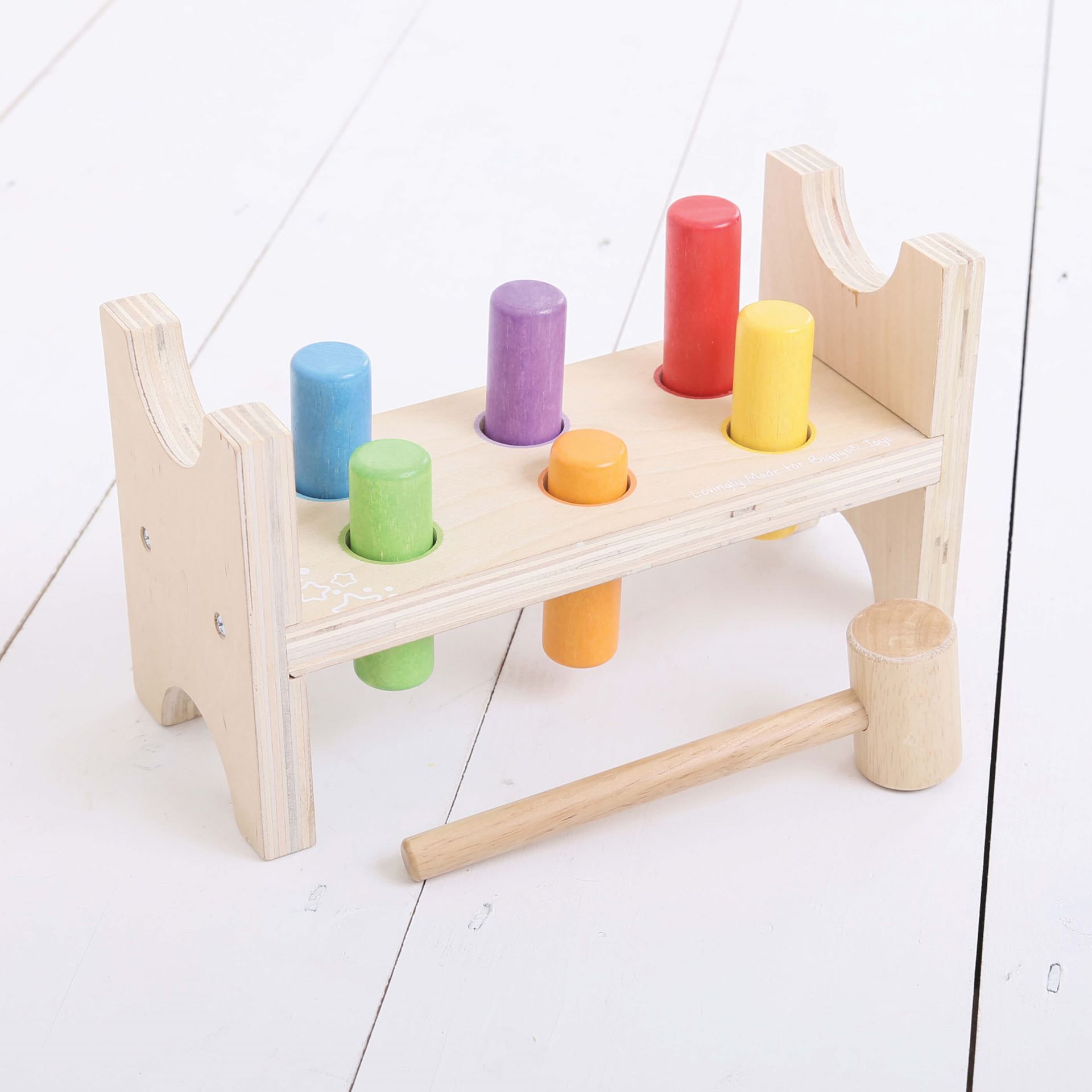 Hammer Peg Bench Bigjigs BB006 Wooden Toys for Toddlers
